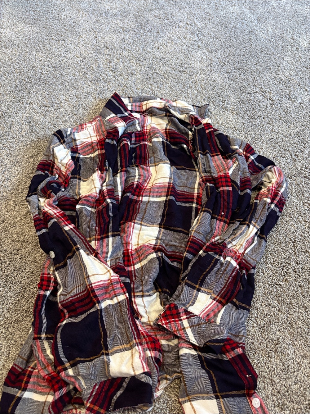 Thread & Supply Navy, Red, White Plaid Women's Sweater